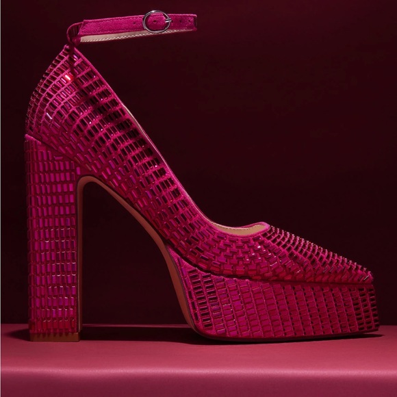 Pink platform pumps - Picture 2 of 5